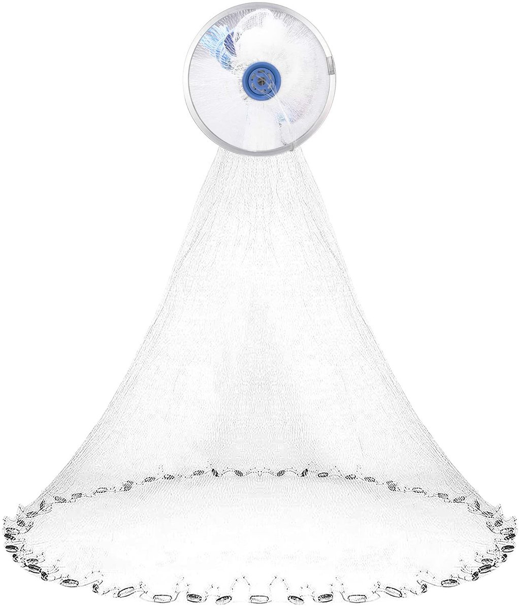 aladdien - Visnet - Nylon - Duurzaam - Blauw - Vissen - Klein - Geschikt voor Zoetwater - Blauw model