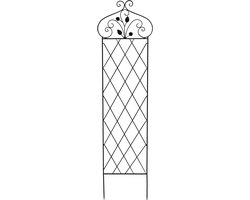 Tuinhekje - Klimplantsteun - Planten Ondersteunen - Dubbele Stakes - 160 cm Hoog - Zwart