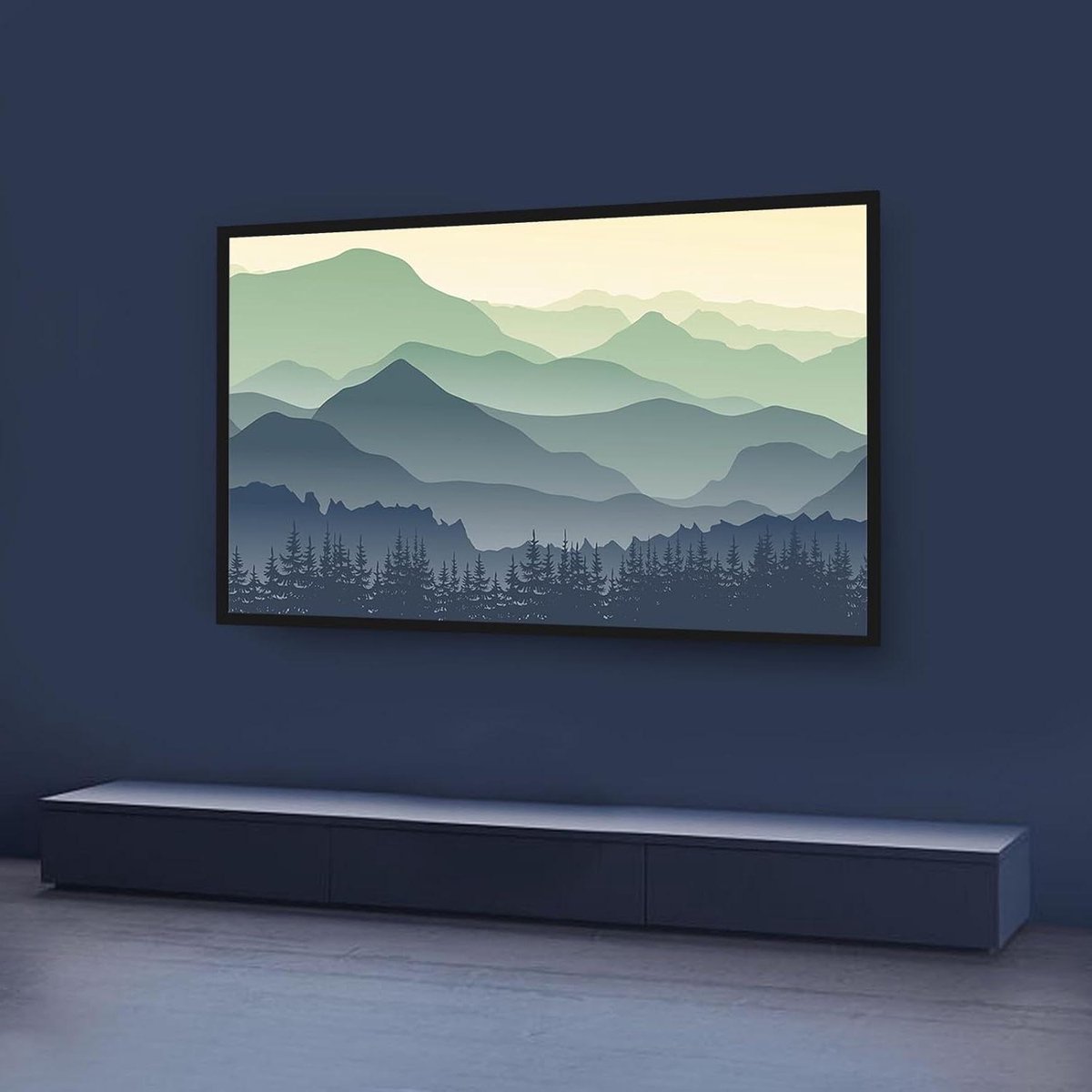 Projectiescherm - Beamer doek - Thuisbioscoop creëren - Anti-licht coating - 110 inch - Wit