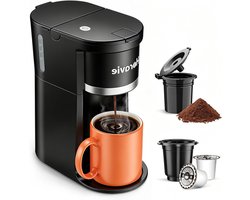 Koffiezetapparaat - Eénkops machine - Snel Koffie Zetten - Voor Gemalen Koffie - 180 ml - Zwart
