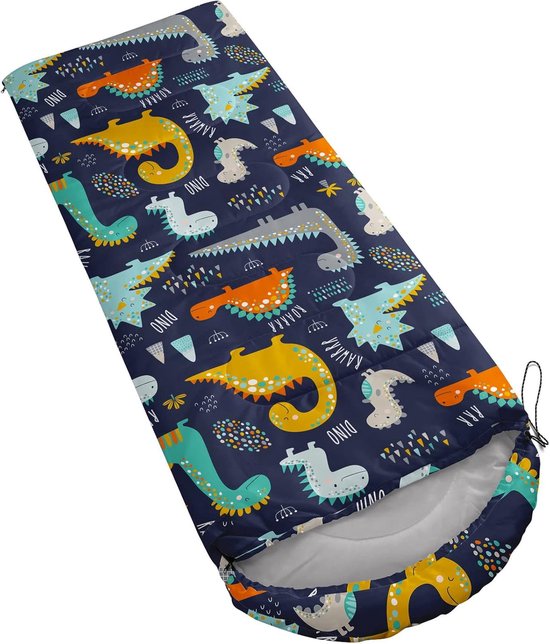 Kinderslaapzak - Draagbare slaapzak - Kamperen en wandelen - Lichtgewicht en waterdicht - 80 x 230 cm - Dinosaurus van Merkloos — afbeelding 5