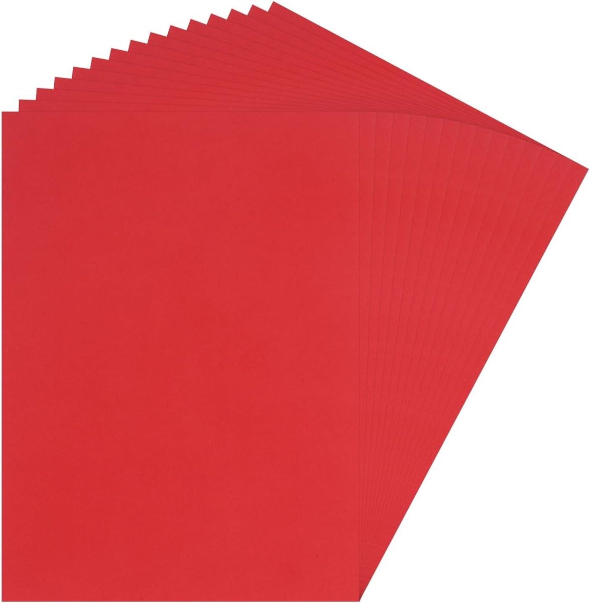 Gekleurd Papier - Karton Papier - Handwerk Maken - Extra Dik - 60 Vellen - Rood