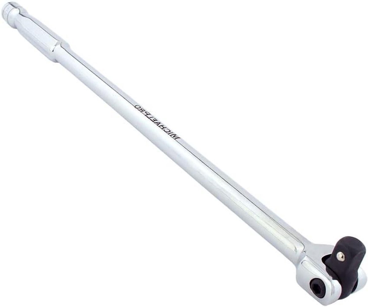 Verlengstuk Ratel - Flexibele Arm - Vastzittende Bouten Losdraaien - Aansluitbare Ratel - 46 cm - Zilver