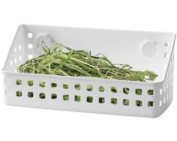 Hooibak Dispenser - Knaagdier Voerbak - Netjes Voeren - Anti-knagen Ontwerp - 20x14x12 cm - Multikleur