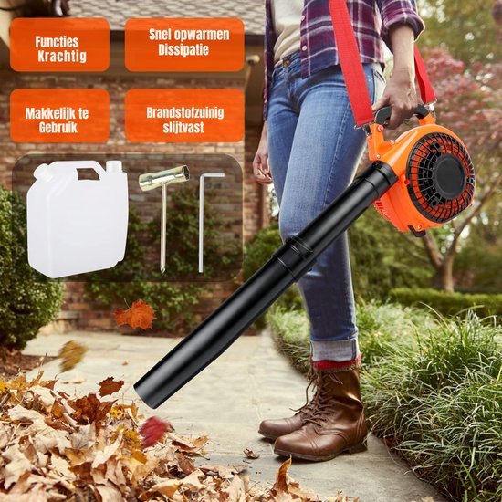 YOR® Bladblazer Benzine - Bladblazer - Bladblazers Met Accu - Bladblazers - Bladblazer Benzine - Oranje - 38cm x 36cm x 25cm van Yor — afbeelding 5