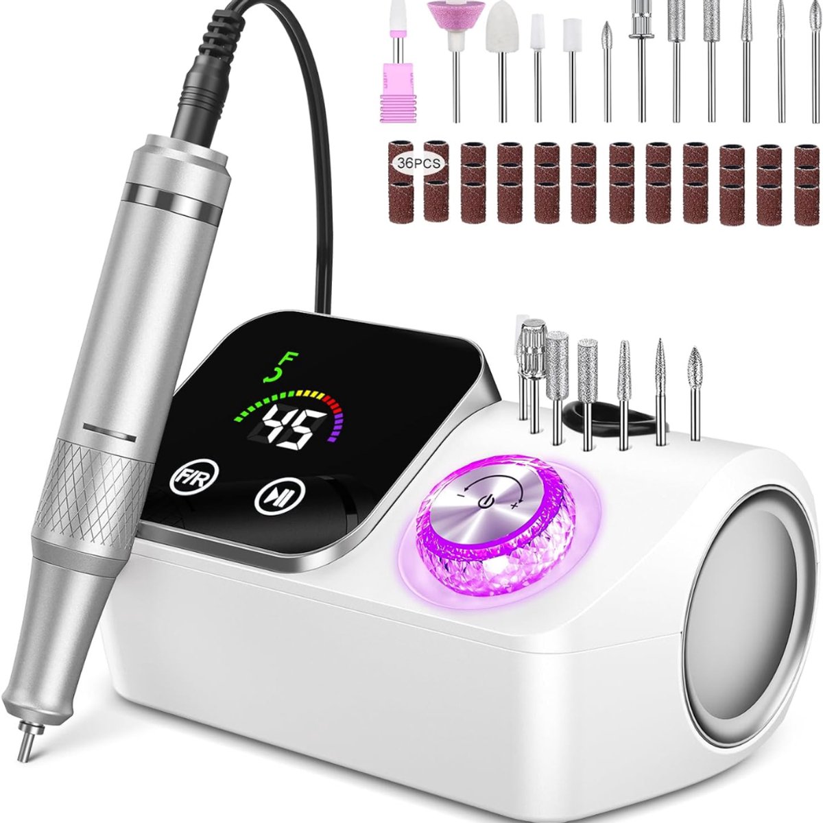 TopChoice® Nagelfrees - Elektrische Nagelveil - 12V - Multifunctionele nagelboorset - Aluminium