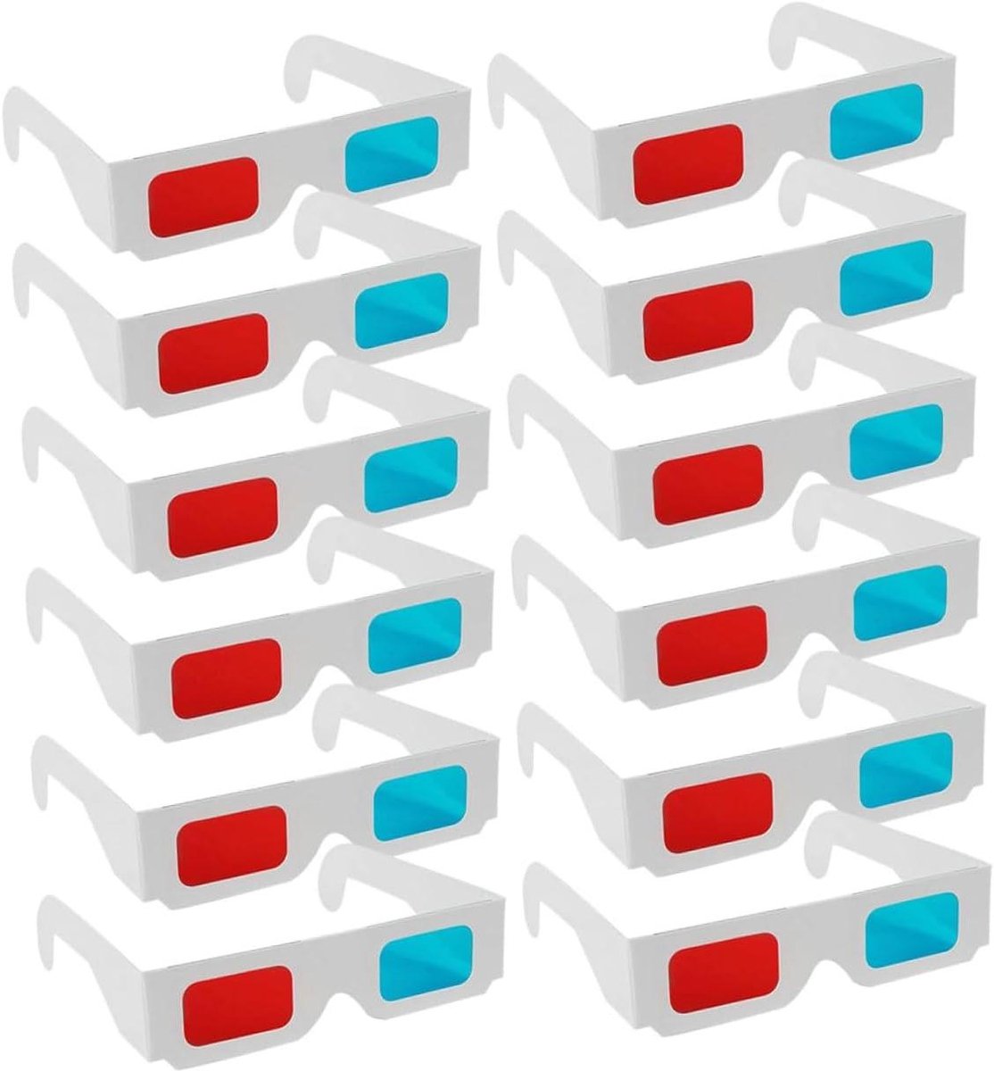3D Brillen - Anaglyph Papier - 3D Films Kijken - Rood Blauw Effect - 70 Stuks - Multi