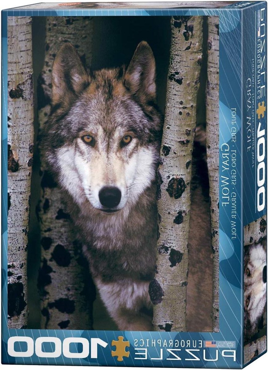 Grijze Wolf Puzzel - Legpuzzel Dieren - Ontspanning Thuis - Spiegelvrije Matte Lak - 1000 Stukjes - Meerkleurig