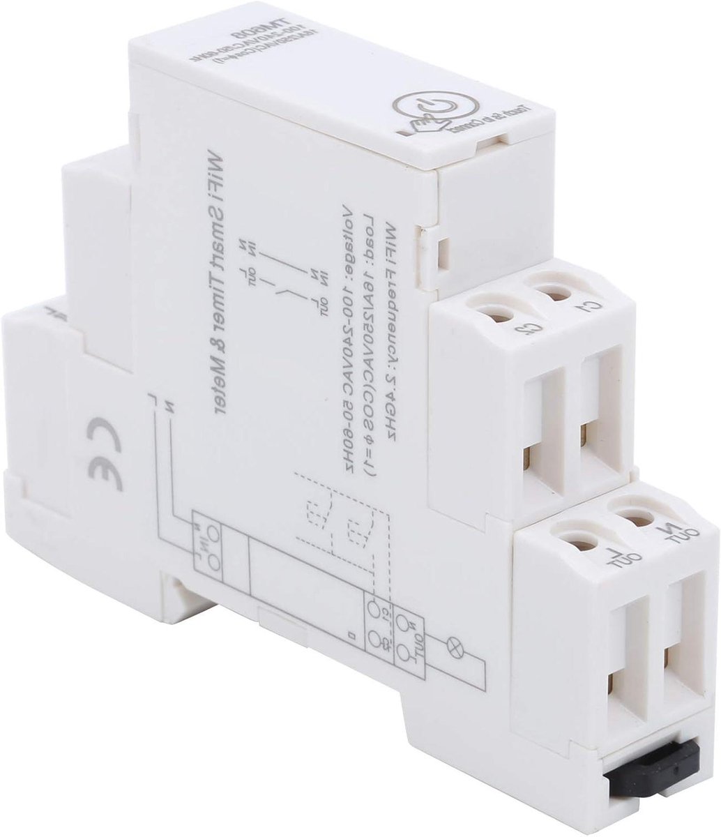 Slimme Energiemeter - Stroomverbruik Meter - App Bediening - Overbelasting Bescherming - 16A - Wit