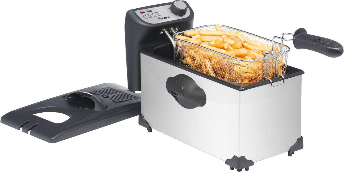 Bol.com Bestron Frituurpan - AF351 - Friteuse 2200W - 3.5L inhoud - Coolzone-technologie - Kijkvenster - RVS - 5 jaar garantie aanbieding