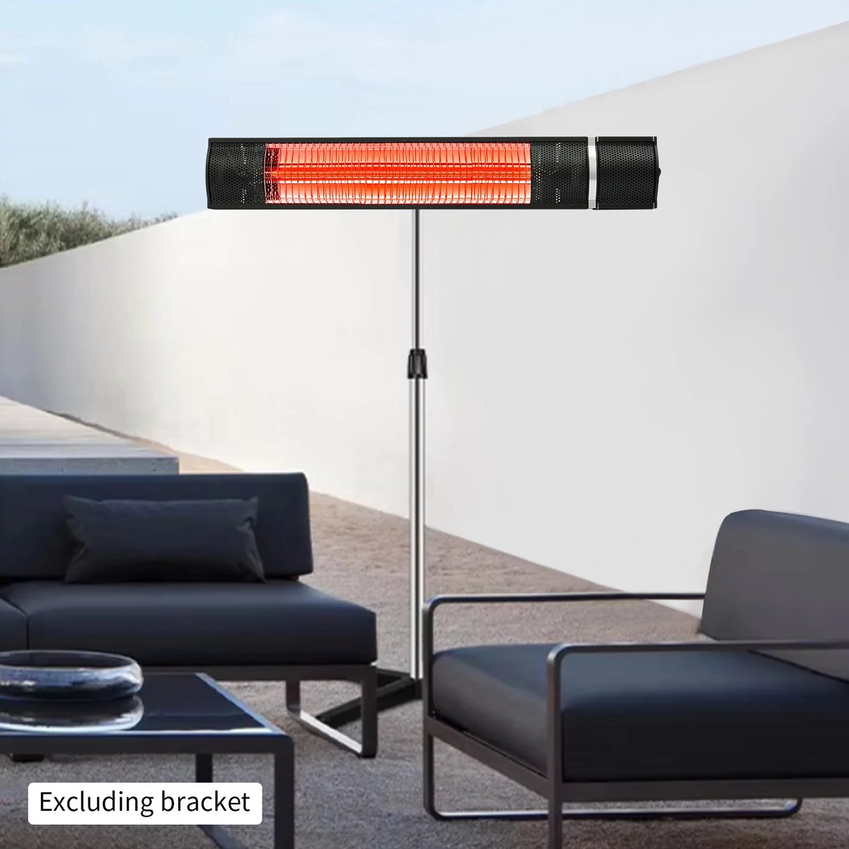CYRO - Infrarood Heater - Infrarood Kachel - Infrarood Verwarming - met Afstandsbediening en Statief - 3 Niveaus Vermogen - Zwart – foto 6