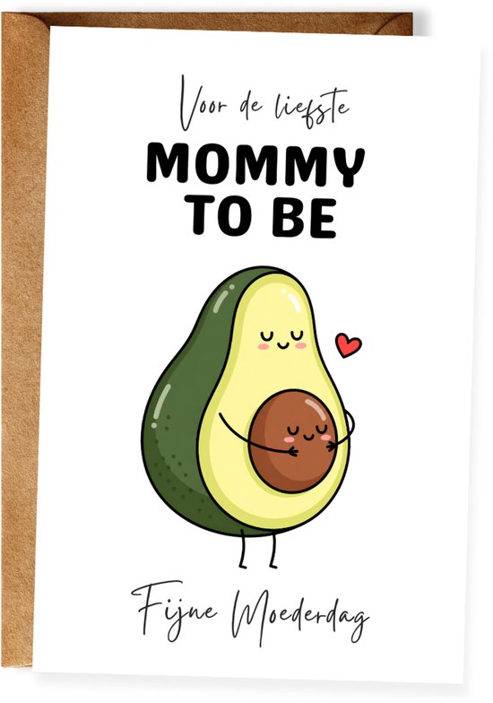 Moederdagkaart voor zwangere vrouw – Mommy to Be - Eerste Moederdag - Baby in de buik - Toekomstige Moeder - Mama in verwachting - Baby onderweg - Ansichtkaart - (10x15 cm incl. envelop)