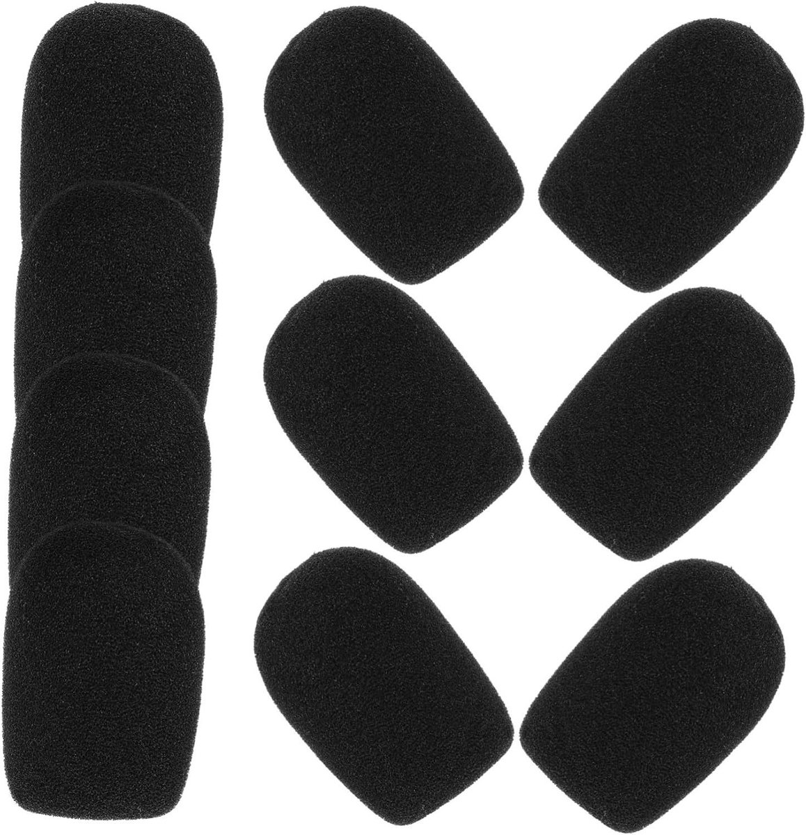 Microfoonhoezen - Schuim Covers - Opname Geluid - Vermindert Ruis - 10 Stuks - Zwart