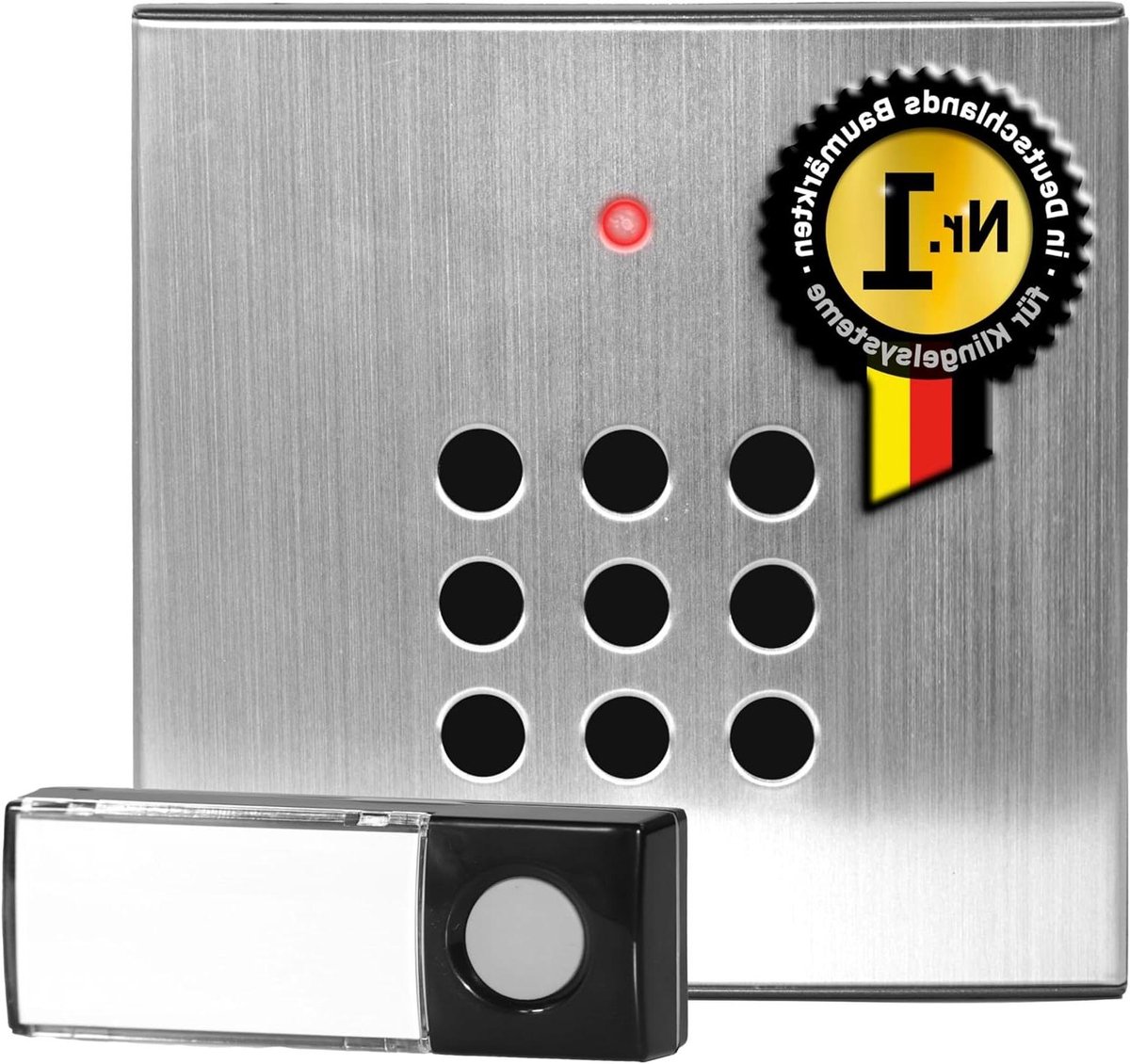 Draadloze Deurbel Set - Bel Systeem - Thuisgebruik - Bereik tot 150m - 115 cm - Zilver
