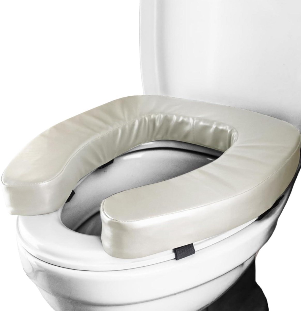 Verhoogde Toiletbril - Toiletverhoger Senioren - Veilig Gebruik - Antislip Textuur - 40x38x5cm - Beige