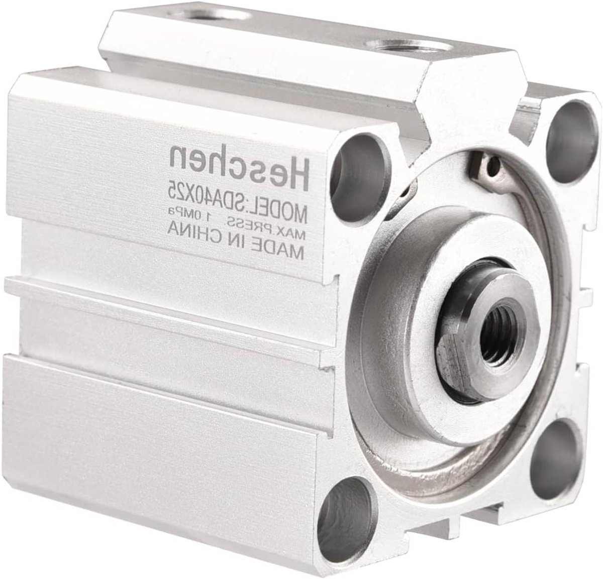 Luchtcilinder - Dubbelwerkend - Automatisering - Compact aluminium ontwerp - 40mm boring 25mm slag - Zilver