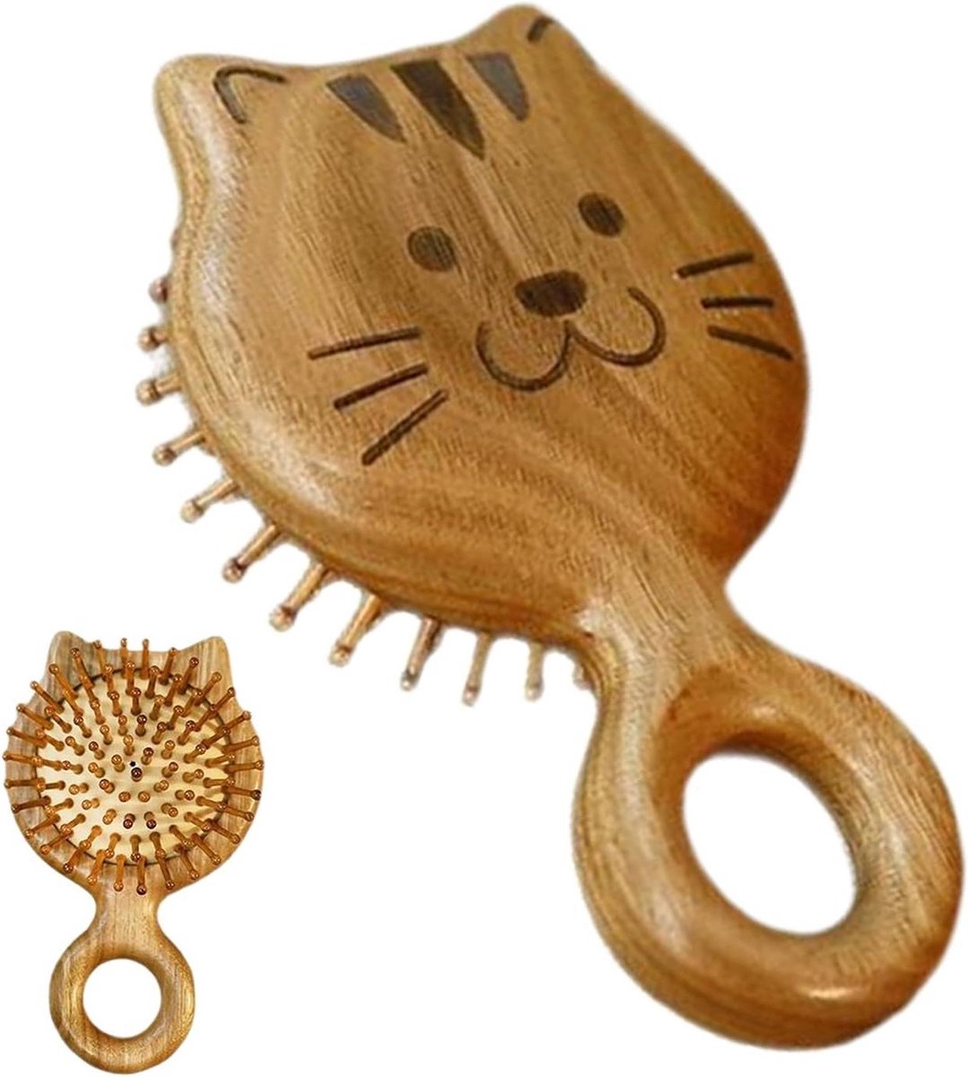 Hoofdhuid Massage Borstel - Haren Styling - Gezonde Hoofdhuid Verzorging - Flexibele Houten Haren