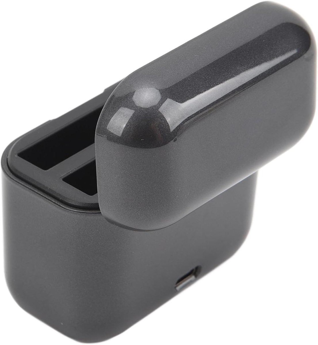 Snellaadbox Batterijen - Oplader Hub - Opladen Opslag - Slim MCU Beheer - 9x8x5 cm - Zwart