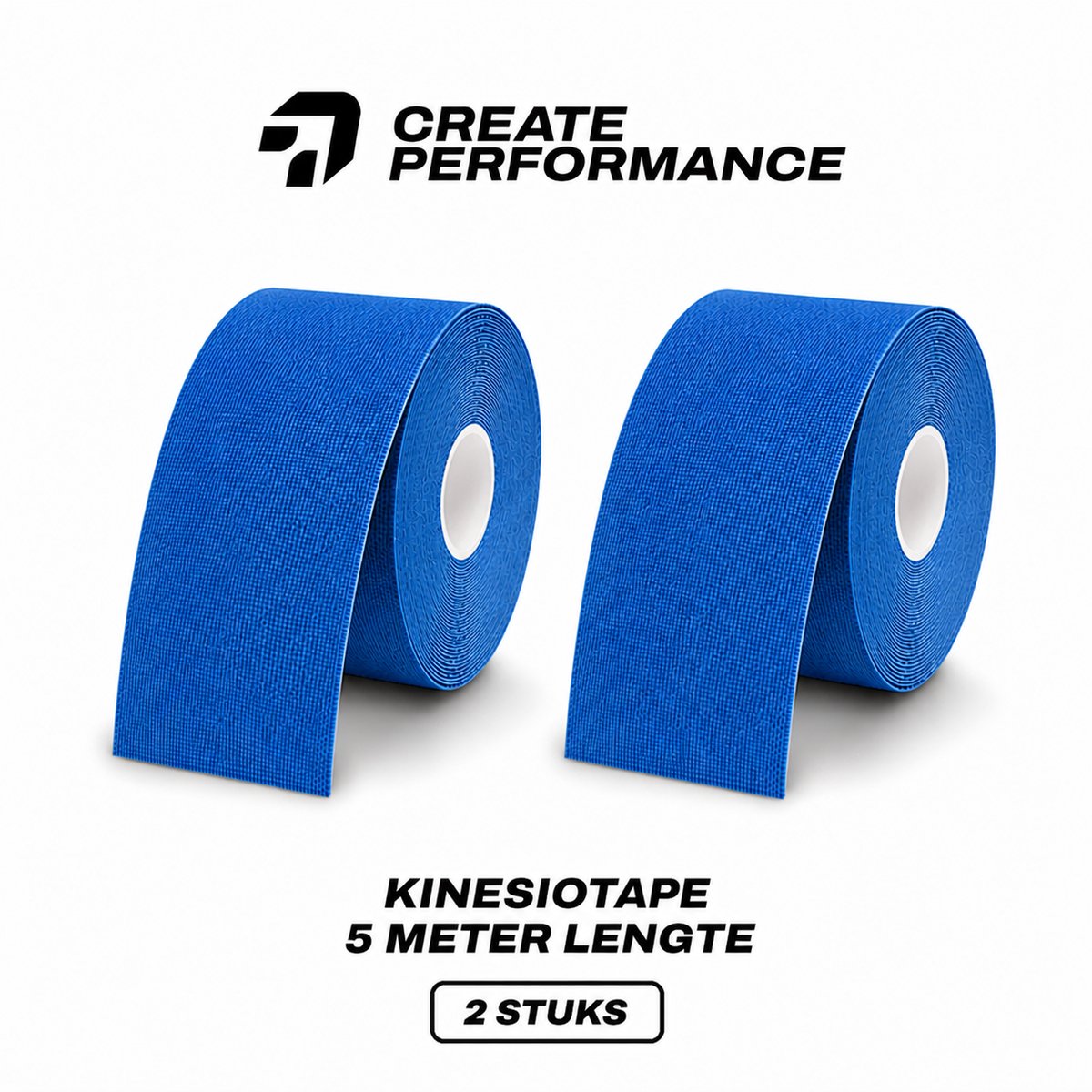 CREATE PERFORMANCE Kinesiotape - Fysio Tape - Sport tape - 2 Stuks - Blauw - Inclusief Tape Tasje
