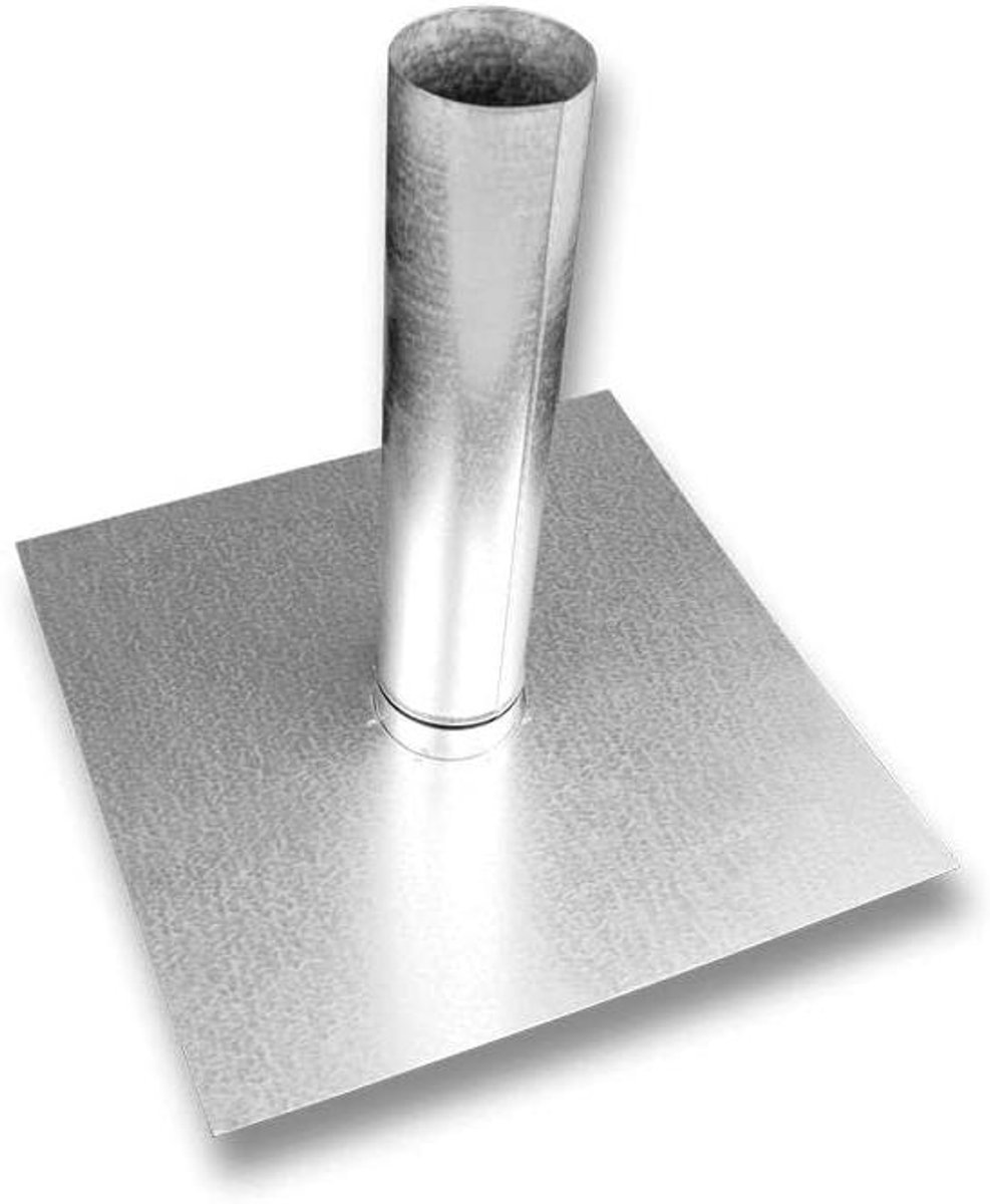 Dakdoorvoer Plat Dak - Systeem Doorvoer - Ventilatie Leiding - Verzinkt Plaatstaal - Ø 100 mm - Metaal