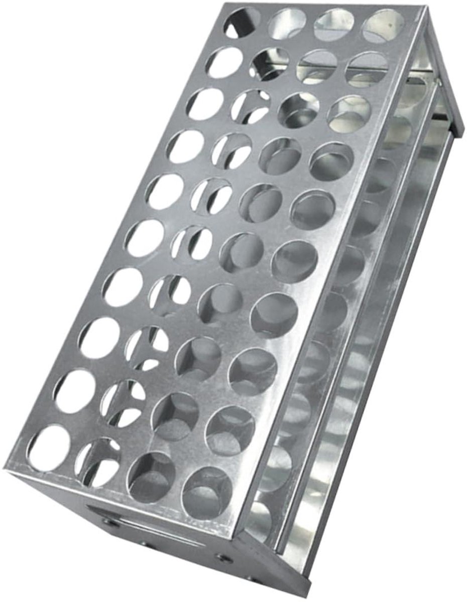 Reageerbuis Opslag Houder - Reageerbuisrek - Laboratorium Opslag - Afneembaar Ontwerp - 27 x 11 x 8 cm - Zilver