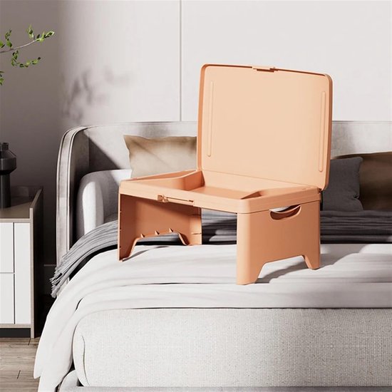 Opklapbare bedtafel - Inklapbaar bureau - Comfortabel werken - Ergonomisch ontwerp - 100x100x10 mm - Oranje — afbeelding 3