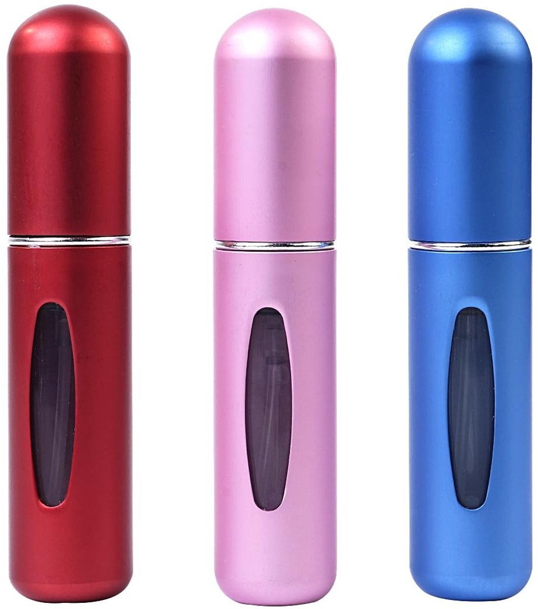 aladdien - Mini-reisparfumflesje - Draagbaar en modieus - 5 ml - Zelfpompende spuitfles - Parfumsubflesje - Perfect voor onderweg