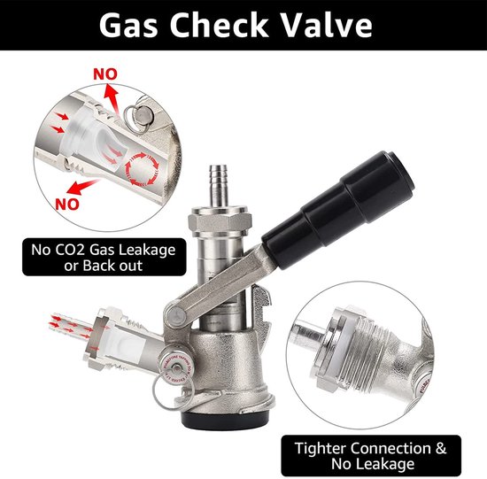 Allecto - Gas Check Valve Set - 10 stuks voor Bierbrouwerij - Hoogwaardige kwaliteit - Voorzien van gaskets - Voor bierbrouwen - Essentieel voor — afbeelding 2