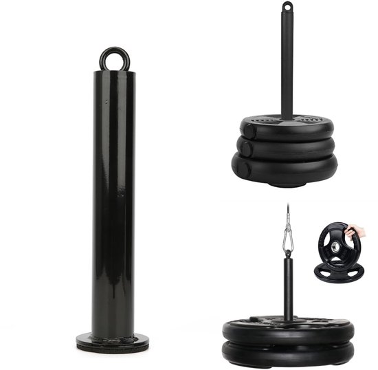 Store_8 - Laadstift - Roestvrij staal - Oplader voor fitnessapparaten - Gewichtsplaat - Grijpkracht - Geschikt voor trainingsstang - 20 x 220 mm