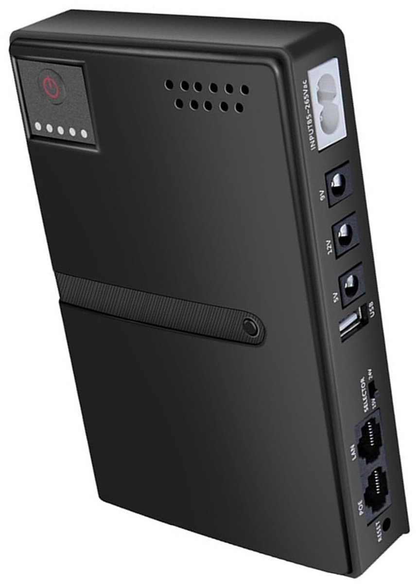 ONF3 - POE UPS Voedingsadapter - Continu Voeding voor Router en Camera - Betrouwbare voeding - Ideaal voor Modem - 18W Vermogen - Voor Constant ...