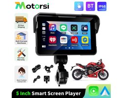 Archi CarPlay motorfiets navigator – Navigatie - 5 Inch display – Waterdicht – Bandenspanningsmonitor ondersteuning