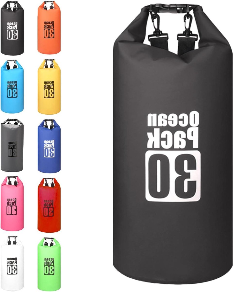 Waterdichte Droge Tas - Outdoor Tas - Watersport Bescherming - Naadloze Technologie - 30 Liter - Zwart