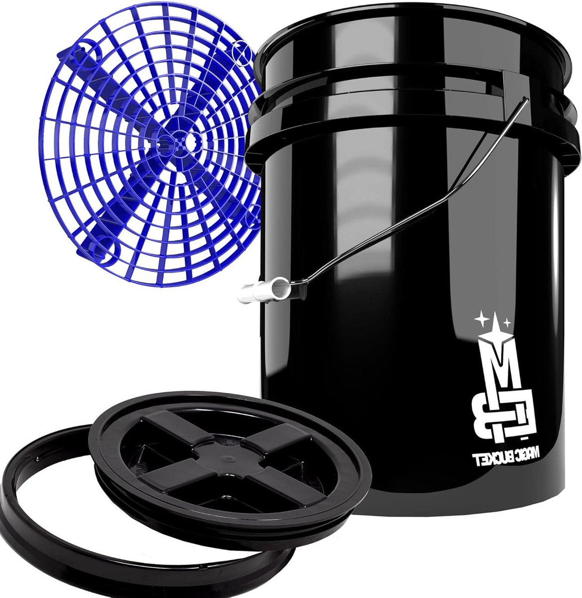 Wasemmer Set - Schoonmaak emmer - Auto poetsen - Vuilafscheiding systeem - 20 Liter - Blauw