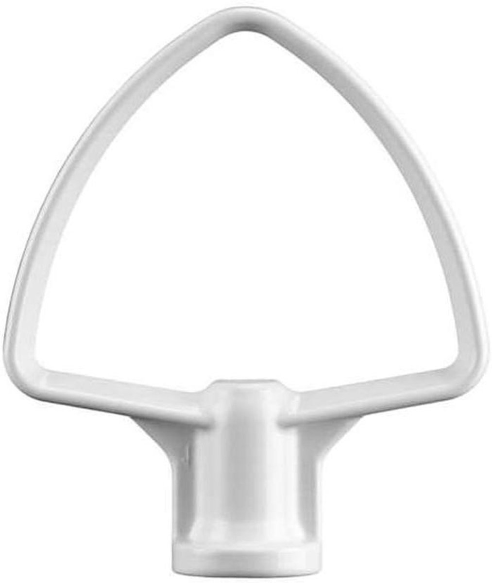 Platte Mixer Opzetstuk - Keukenmachine Accessoire - Bakken en Mixen - Gemakkelijk te Reinigen - 20x20x5 cm - Wit
