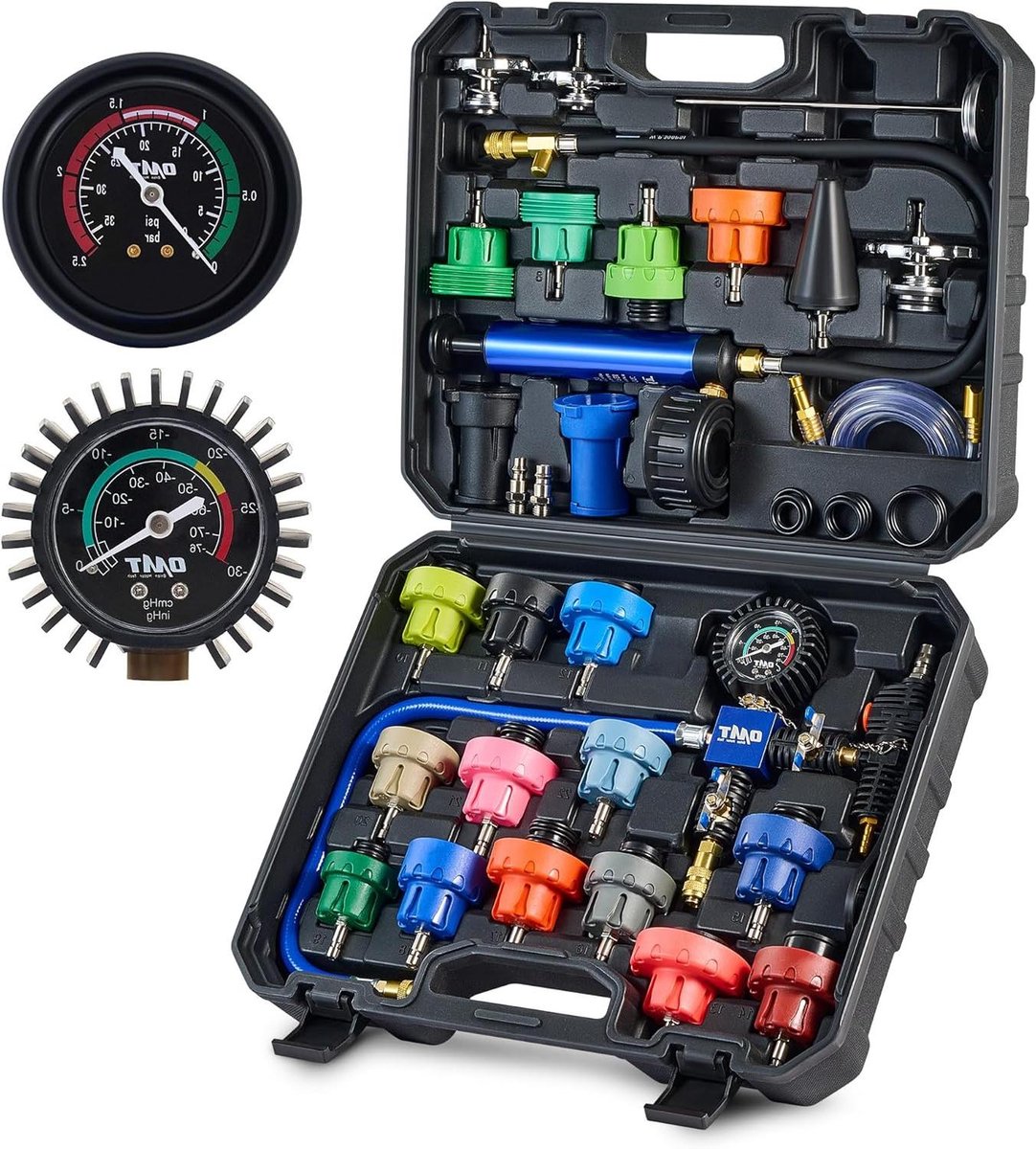 Koelvloeistof Testset - Vacuüm Vulset - Motoronderhoud - 31-Delige Set - 23 Adapters - Zwart