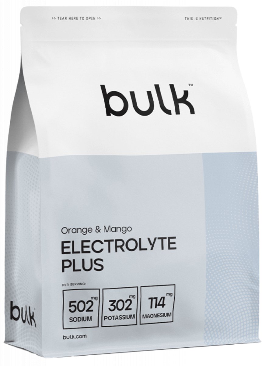Bulk Electrolyte Plus Powder (420g) Orange & Mango - Energie & Uithoudingsvermogen - Elektrolyten
