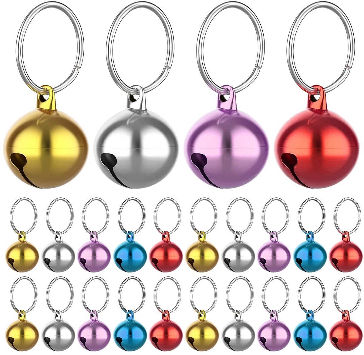 Allecto - Molain Kattenbelletjes - Jingle Bells Halsband Accessoires - Gemengde Kleur - Kleine Belletjes - Huisdier Training - Feest Decoratie