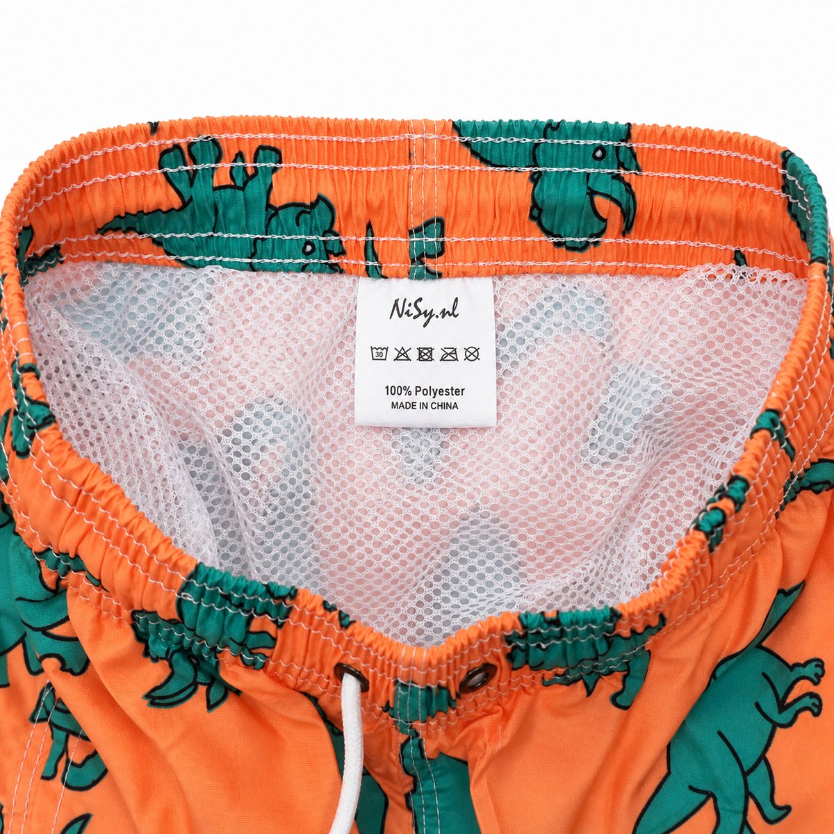 NiSy.nl Zwembroek Jongens | Zwemshort | Dino Print | Sneldrogend | | Oranje — afbeelding 5