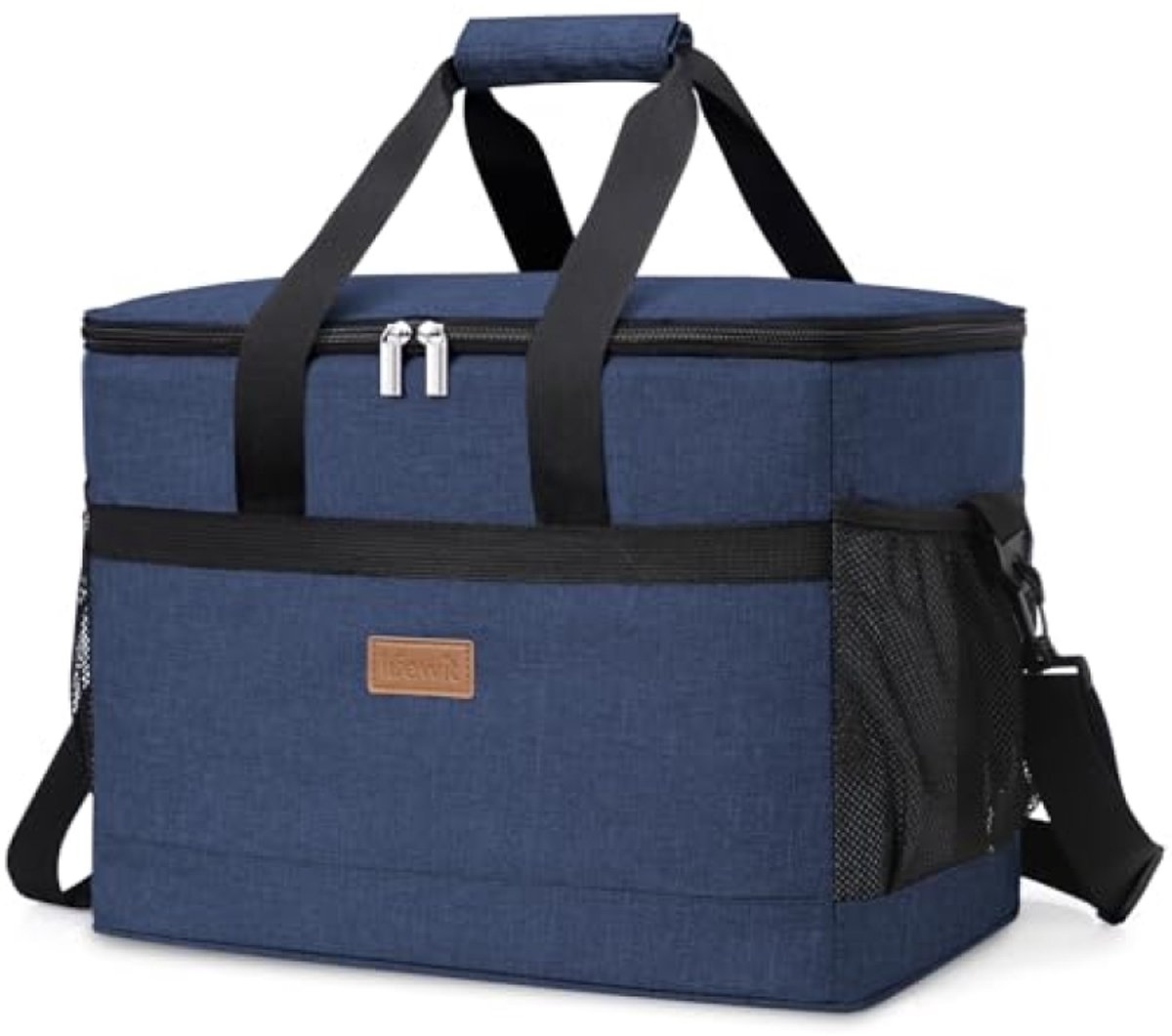 Grote Koeltas 30L met Stevige Voering, Geïsoleerde Picknicktas voor Camping, Barbecue en Buitenactiviteiten - Donkerblauw