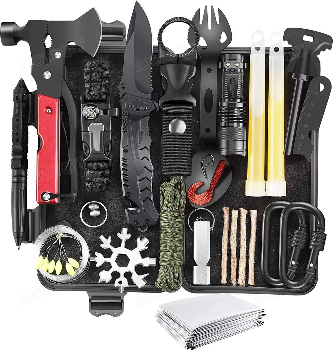 WeXplore Survival Kit - outdoor set 37-delig - kamperen - hiken - survival spullen