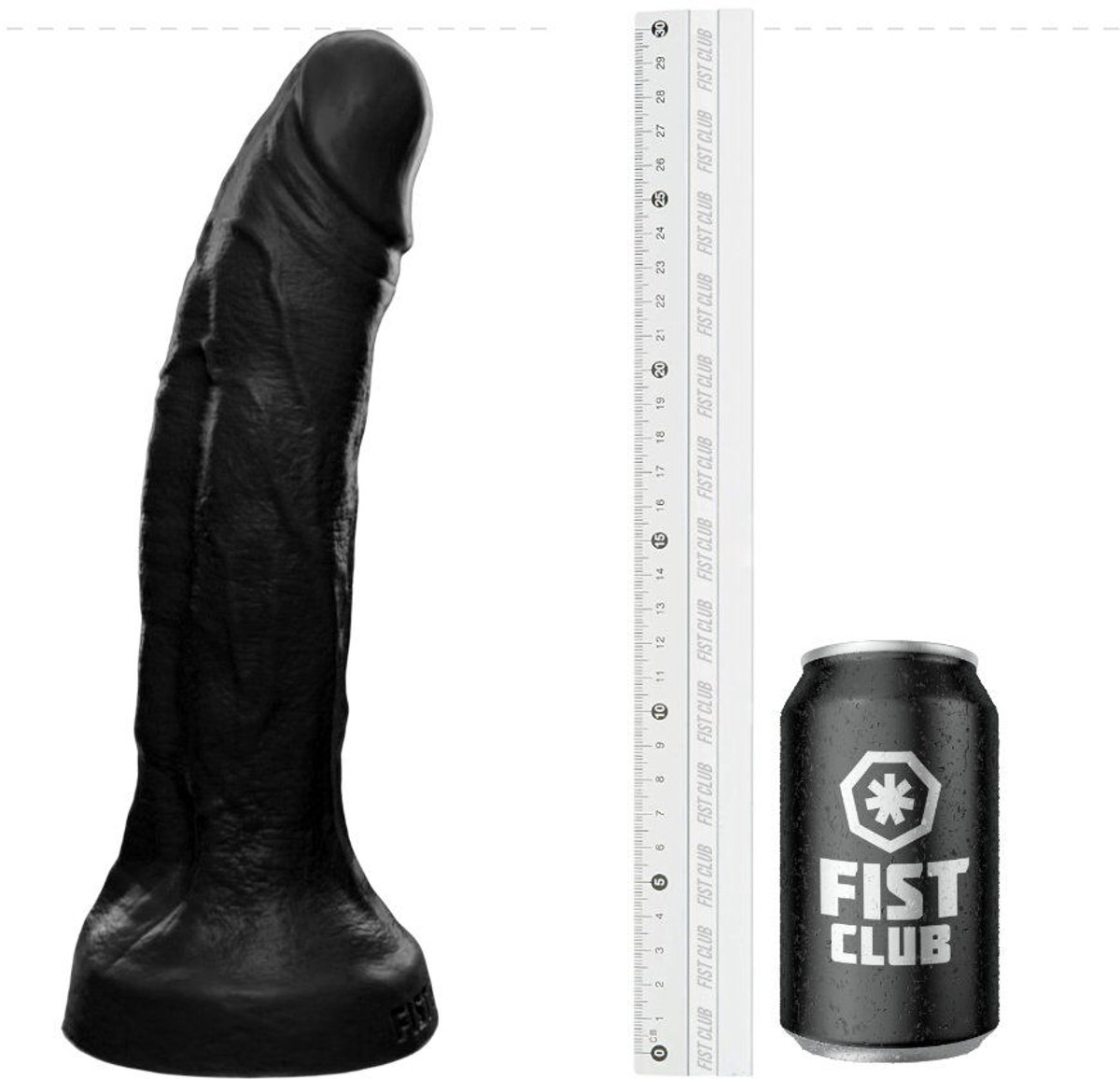 Fist Club - BULK REACTOR - Siliconen Dildo - 30 x 7,4 cm - Zwart