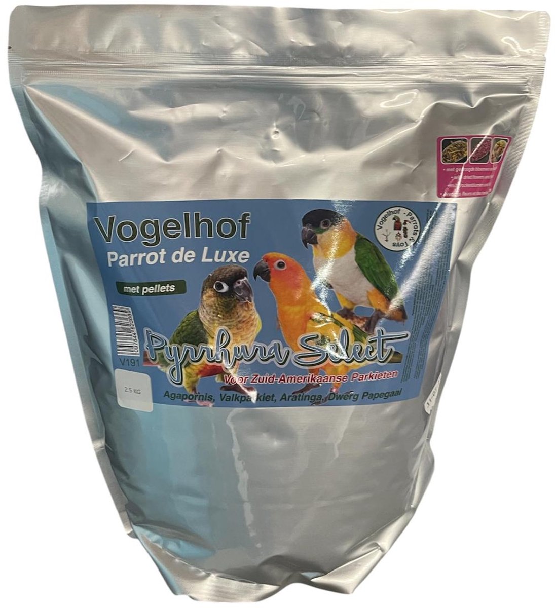 pyrrhura select 3 kg met pellets navulverpakking