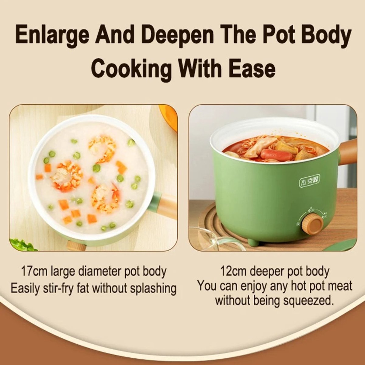 Innovastore Multifunctionele Pan - Rijstkoker - Huishoudelijk Apparaat - Stoompan - Slowcooker - Kookpot - Multicooker - 1.8L – foto 4