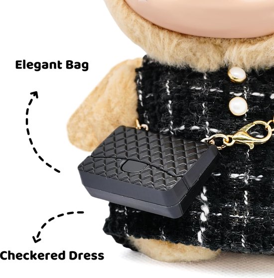 Poppenkleding set - Accessoires voor poppen - Creatief spelen - Luxe chique stijl - 17 cm poppen - Zwart — afbeelding 2