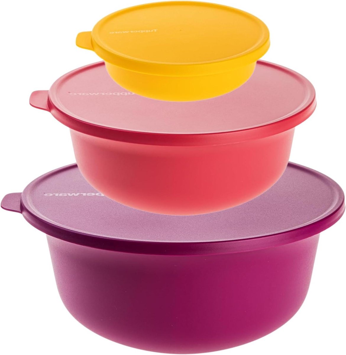 Aloha Kom Set - Salade Bowl - Keuken Organisatie - Vaatwasmachinebestendig - 450ml 2L 4L - Oranje Bessen