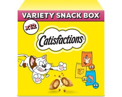 Catisfactions Kattensnacks - Variety Snack Box - Kip & Kaas & Zalm - 12x60g