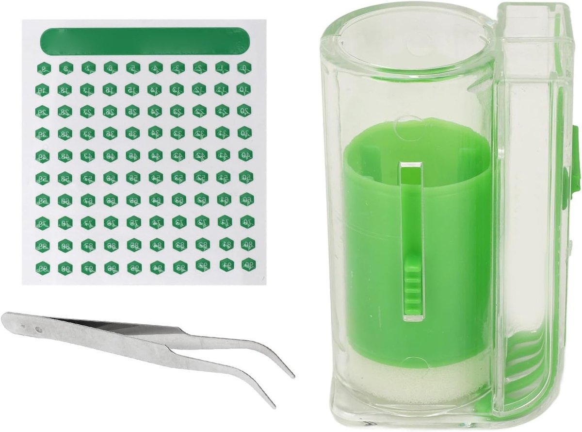 Markeer Kit voor Bijenkoninginnen met Stickers, Markeerfles en Tangen - Bijenhouden Accessoires voor Effectieve Bijenkweek