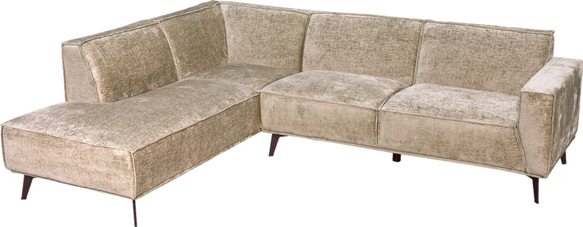 Tower Living - Leeds hoekbank + ottoman links touch - beige