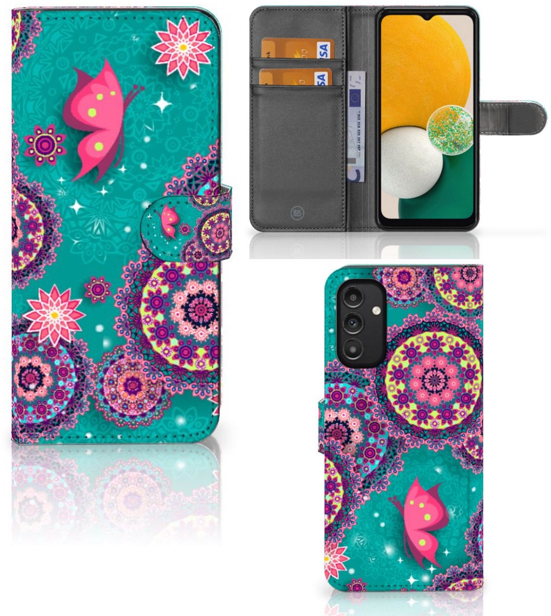 Samsung Galaxy A14 4G Hoesje Cirkels en Vlinders