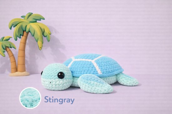 Zazu Zeeschildpad haakpakket - 432 Stingray - compleet pakket - big darling monochrome - Scheepjes
